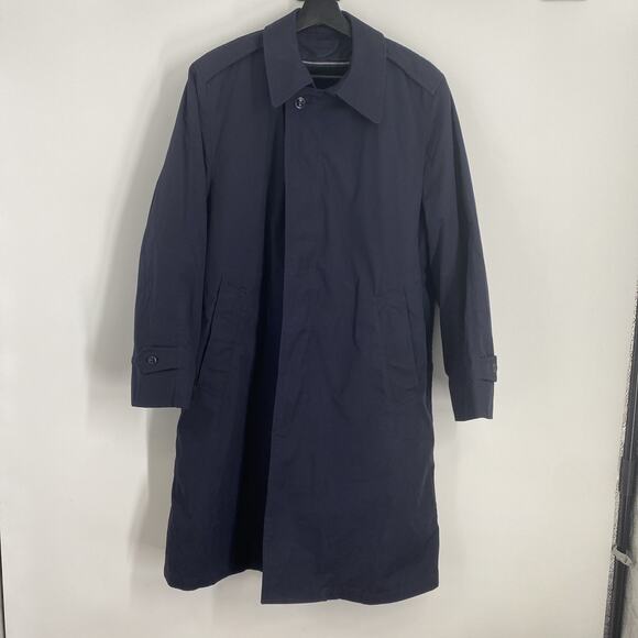 Air Force Trench Coat Men’s Size 38 Fur Lined Navy Outdoor Utility Heavyweight - Picture 1 of 9